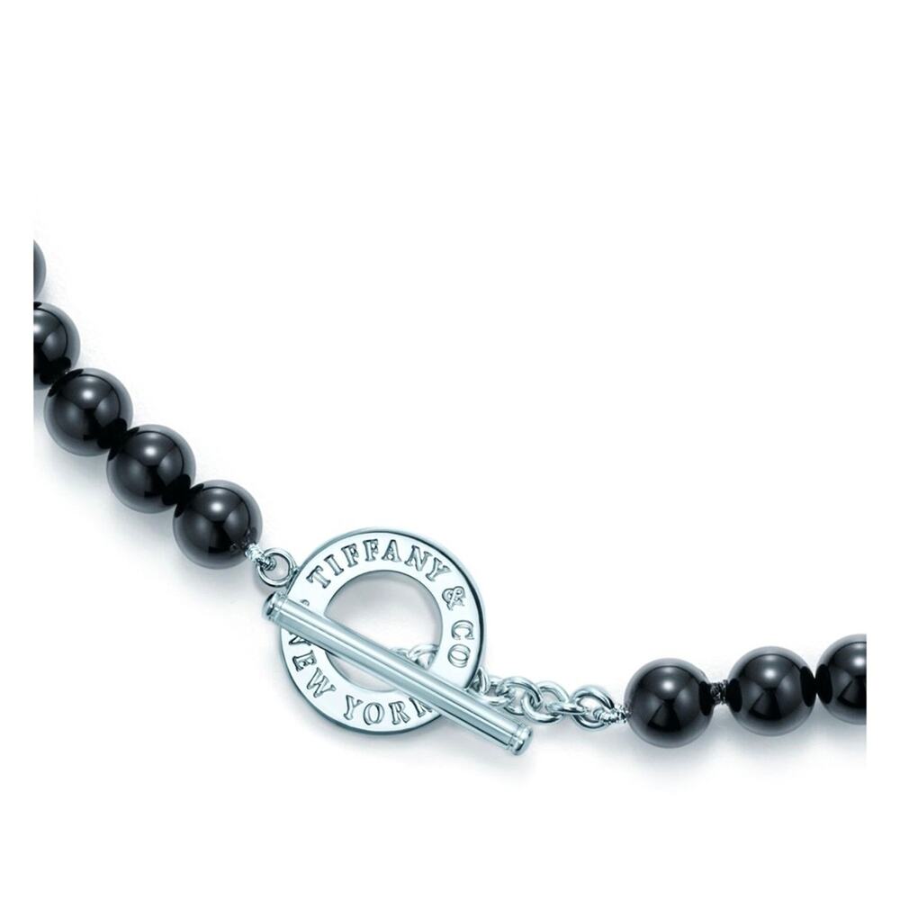 Tiffany & Co. Onyx Bead Toggle Necklace in Sterling Silver - Picture 3 of 6